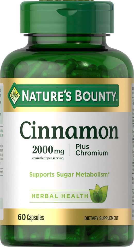 Nature's Bounty Cinnamon 2000 mg Plus Chromium